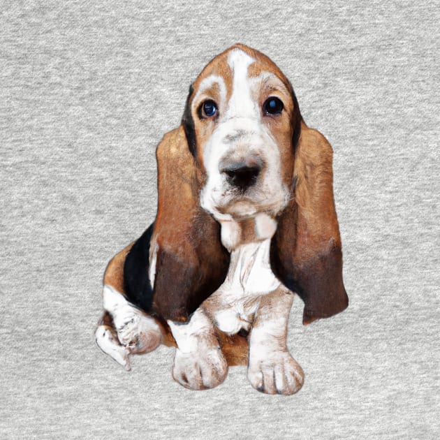 Cute Basset Hound Drawing by Play Zoo